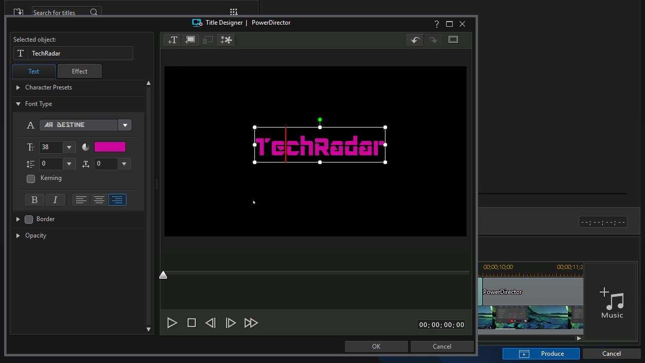 Editing a title with CyberLink Screen Recorder 3 Deluxe