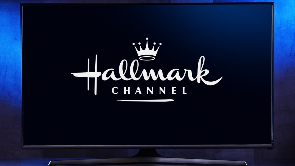 TV screen displaying Hallmark Channel logo