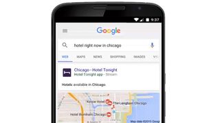Google search results delivers apps and content within apps