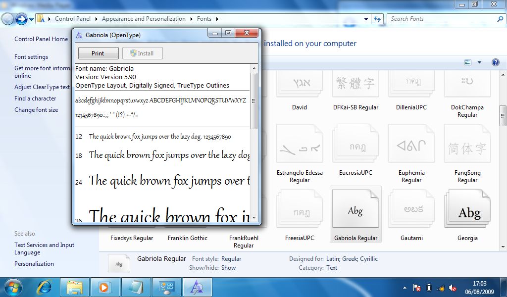 fonts