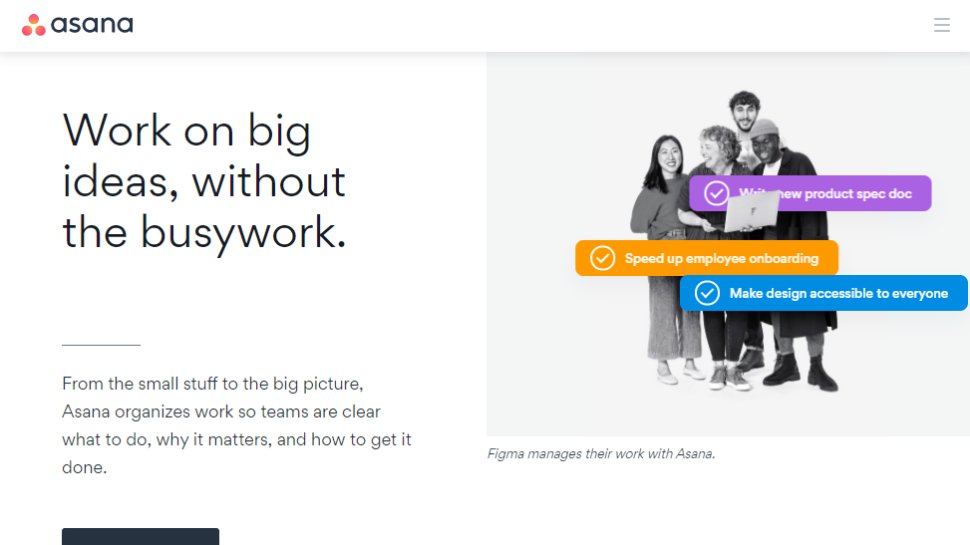 Website screenshot for Asana