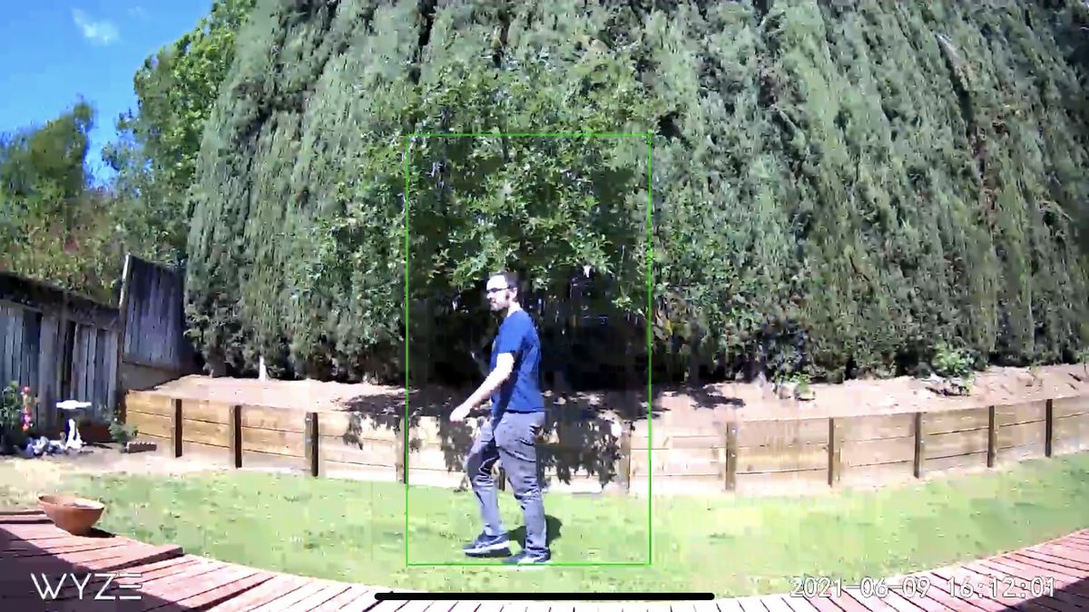 Security footage of the author on the Wyze Cam v3