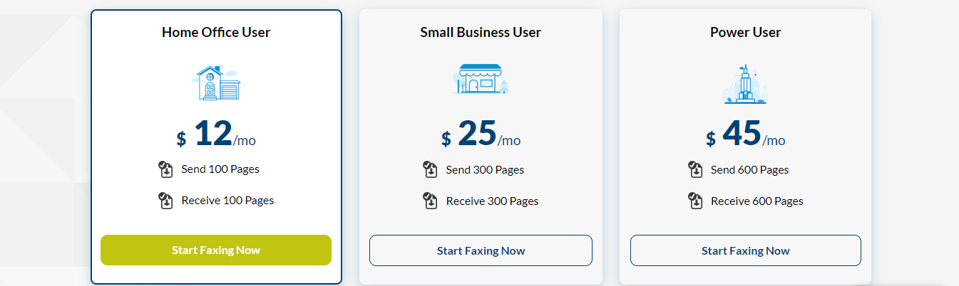 MyFax pricing