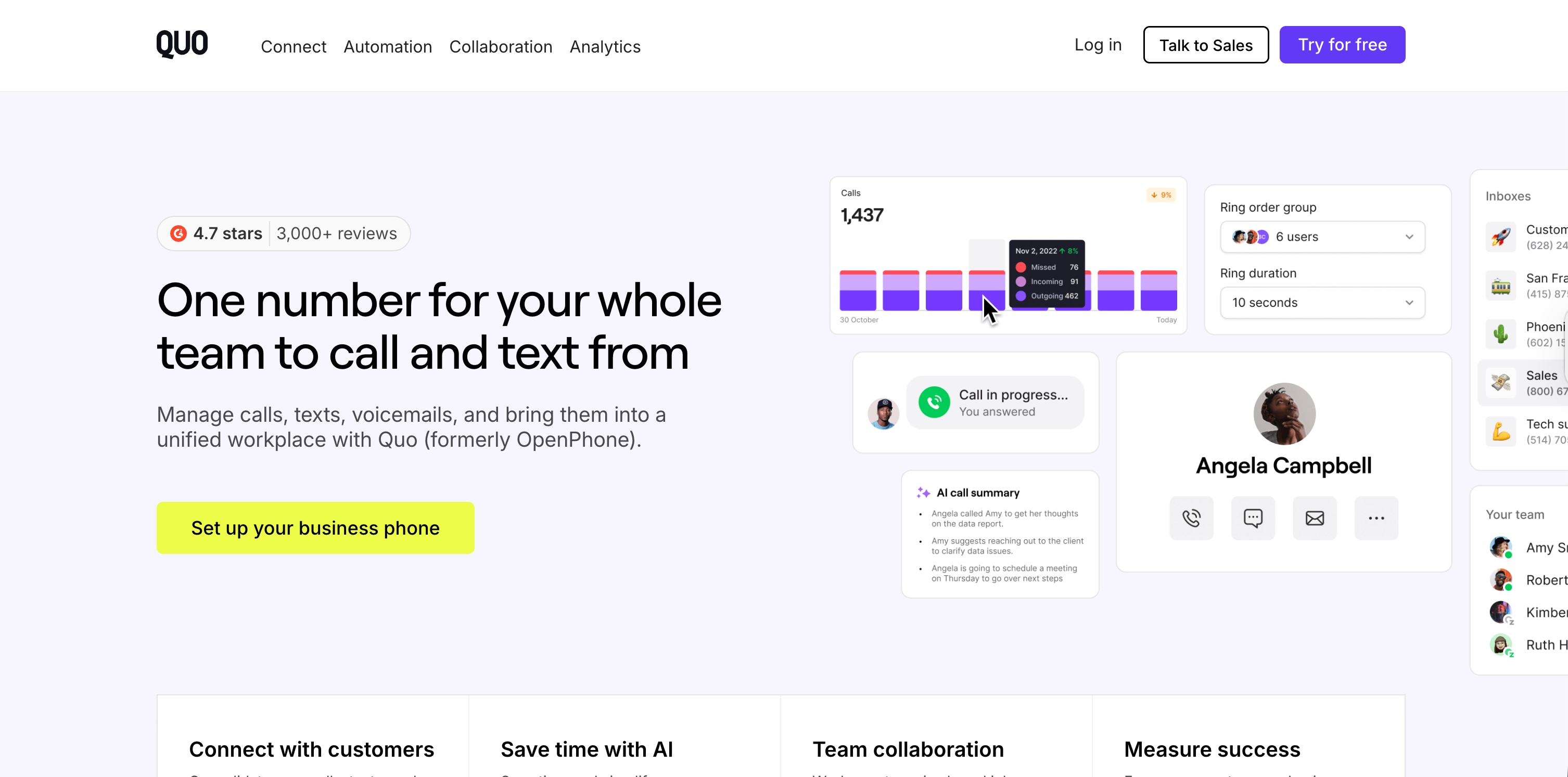 Webpage for Quo