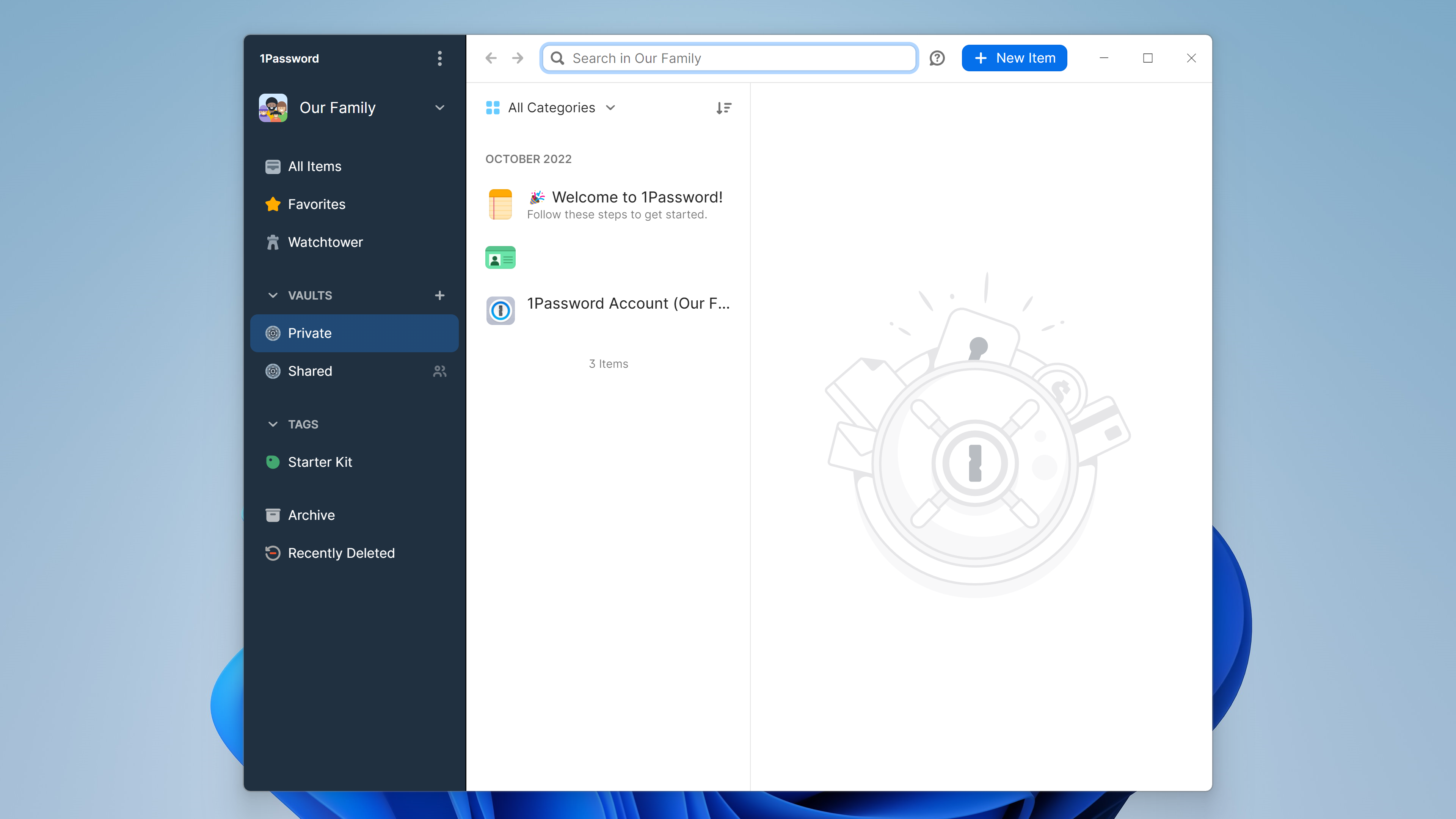 1Password setup