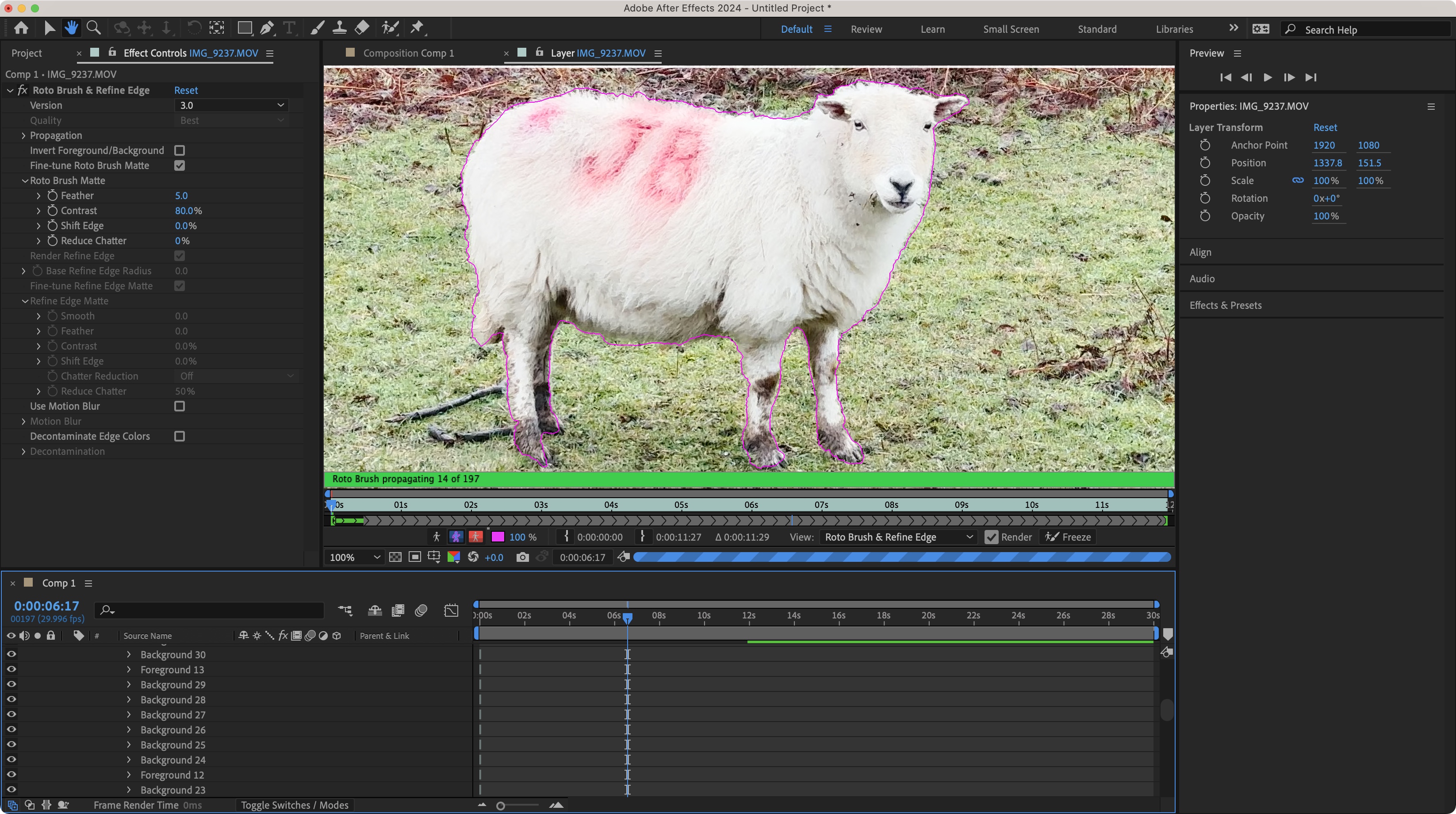 Adobe After Effects in use during our review