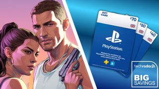 GTA 6 cover art alongside PSN gift cards