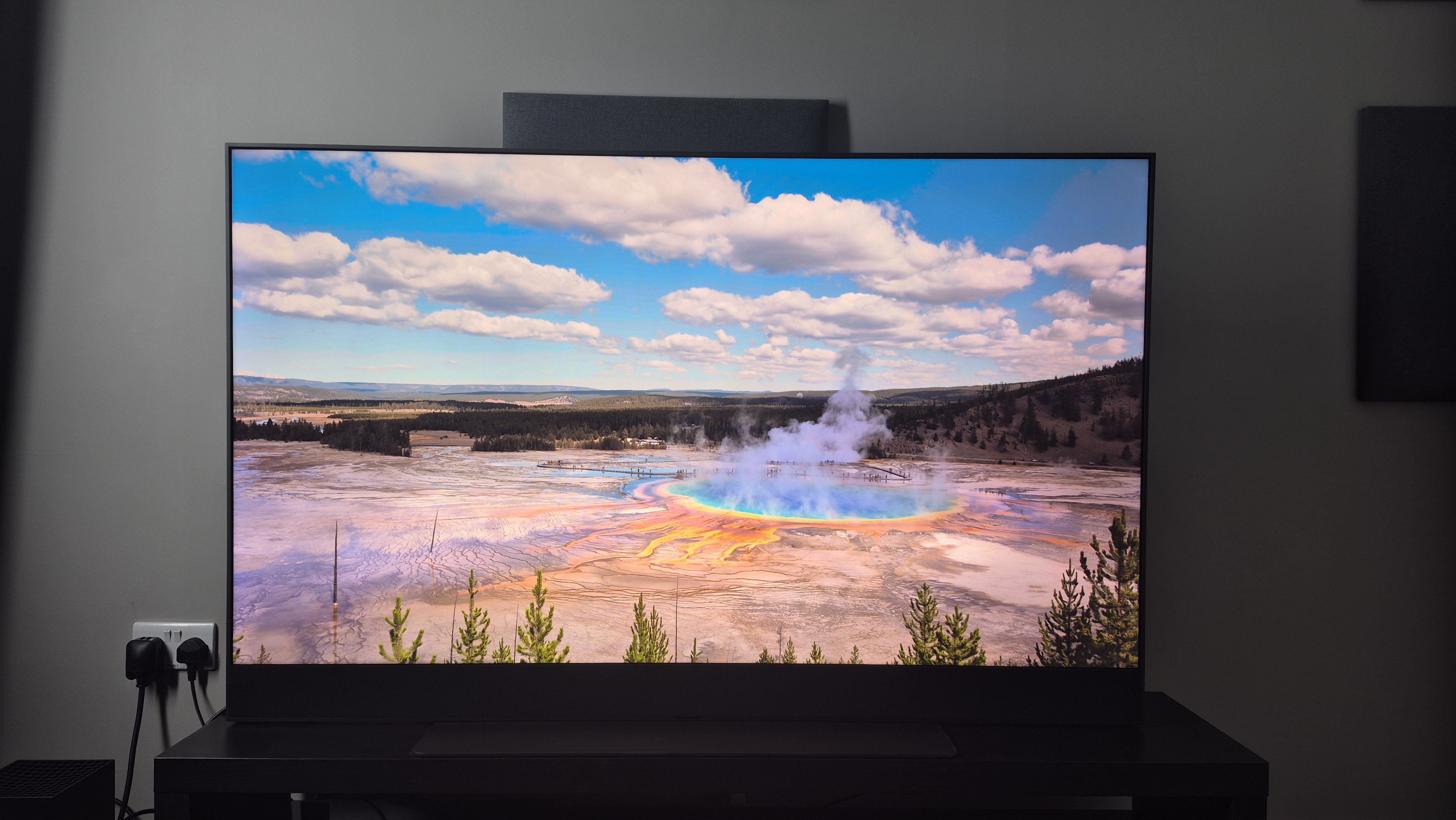 Sky Glass Gen 2 displaying a hot spring