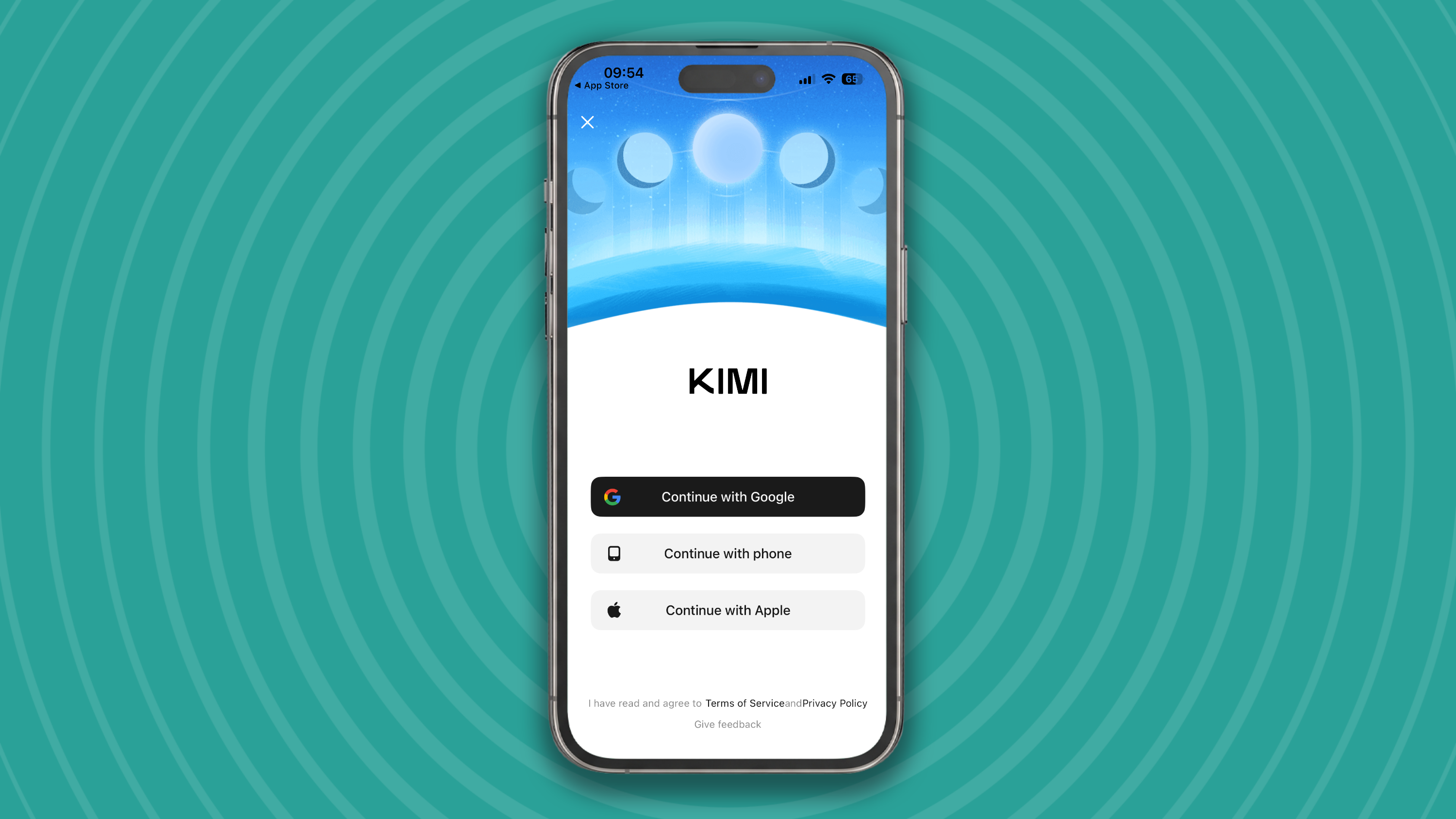 Kimi AI on an iPhone.