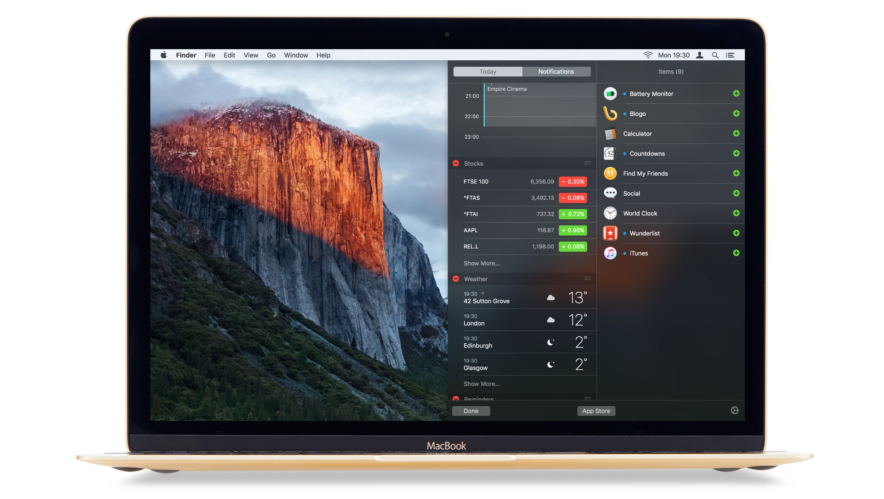 Overhaul the Today view in Mac OS X