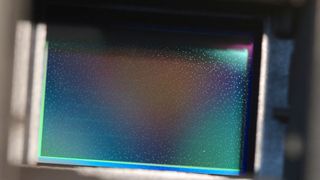 Canon T6 sensor spots, image courtesy of Roger Cicala of LensRentals
