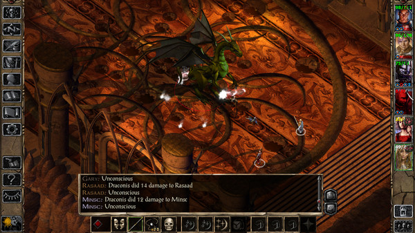 dragon sitting in a hall
