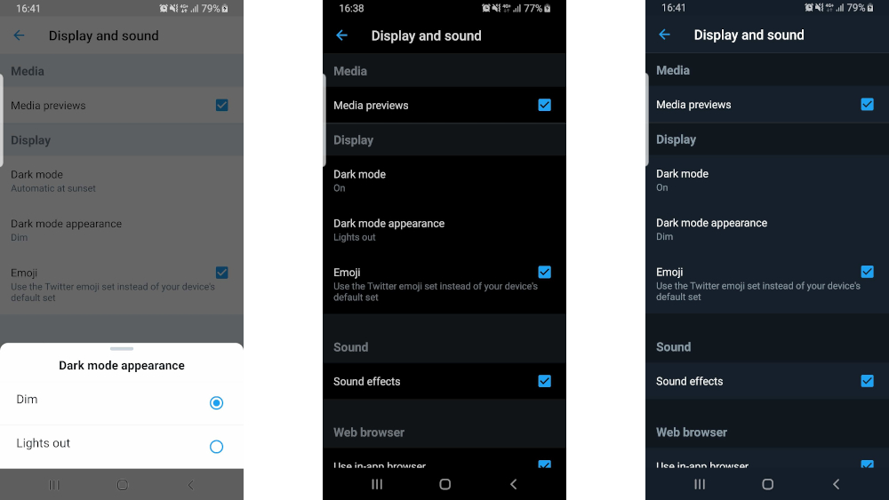 Dark mode for Twitter