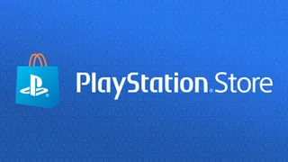 PlayStation Store logo on a blue background