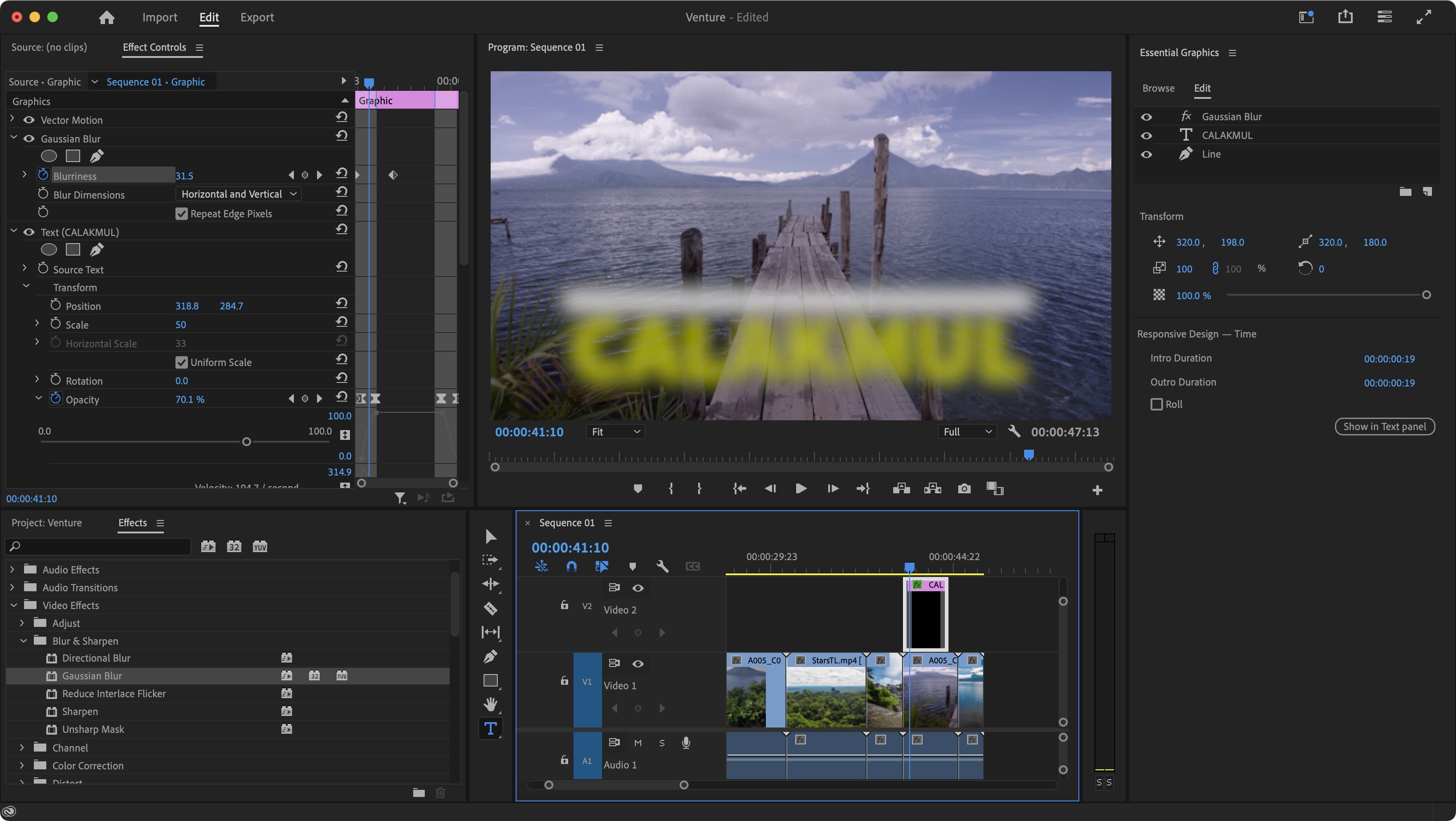 Adding titles to video editing software Adobe Premiere Pro