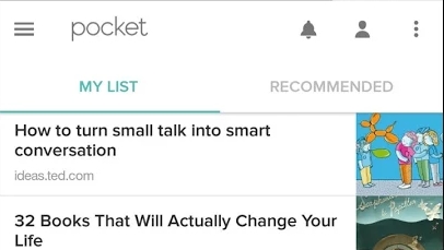 7. Use Pocket to store web pages