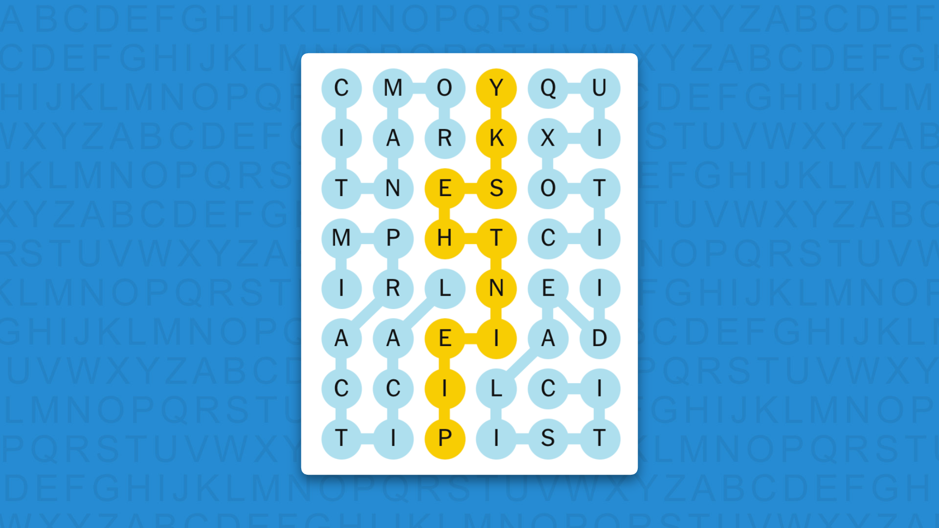 NYT Strands answers for game 864 on a blue background