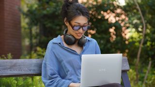 Woman using the new XPS 13