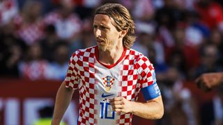 Luka Modric of Croatia looks on during the FIFA World Cup 2026 Group L match between Panama and Croatia at Toronto Stadium on June 23, 2026 in Toronto, Canada