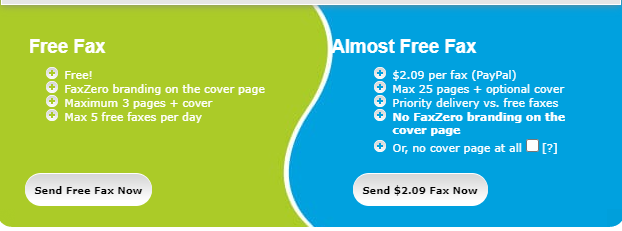 FaxZero pricing