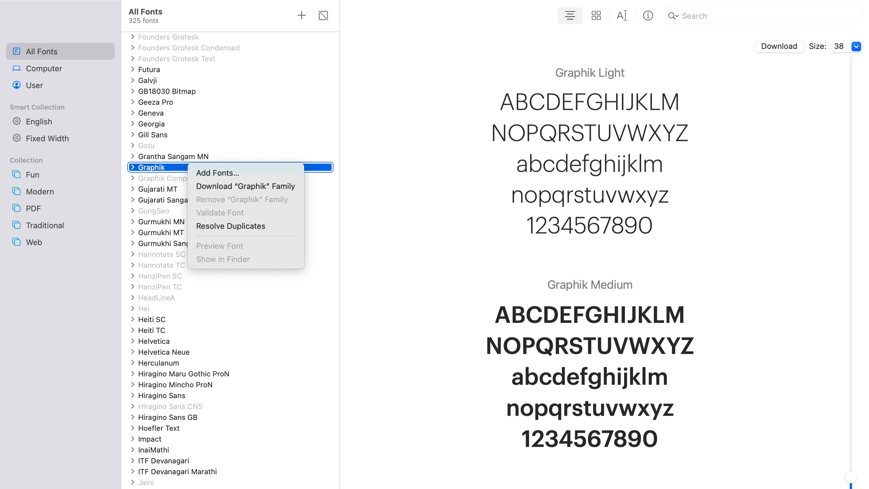 Font Book install new font