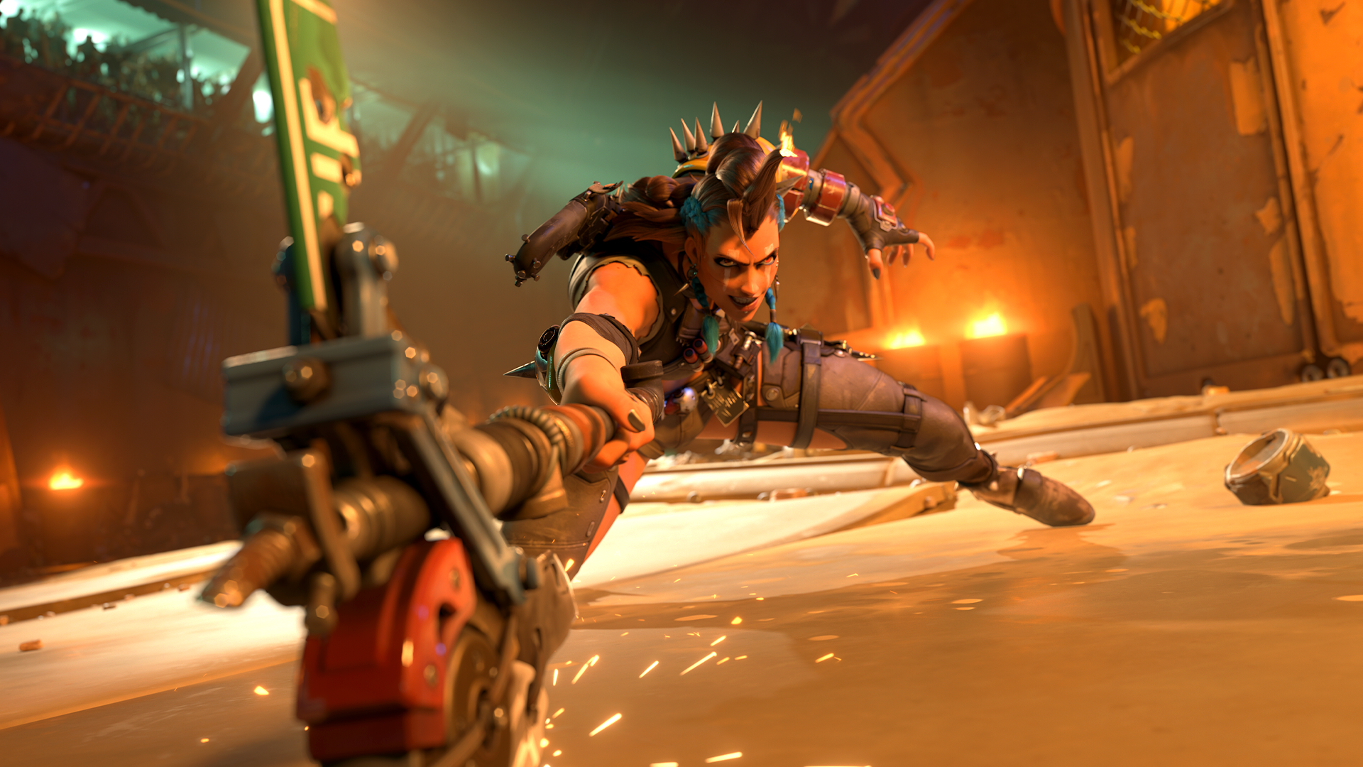 Junker Queen sliding with her axe