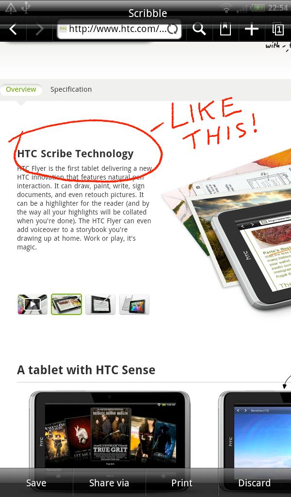HTC scribe