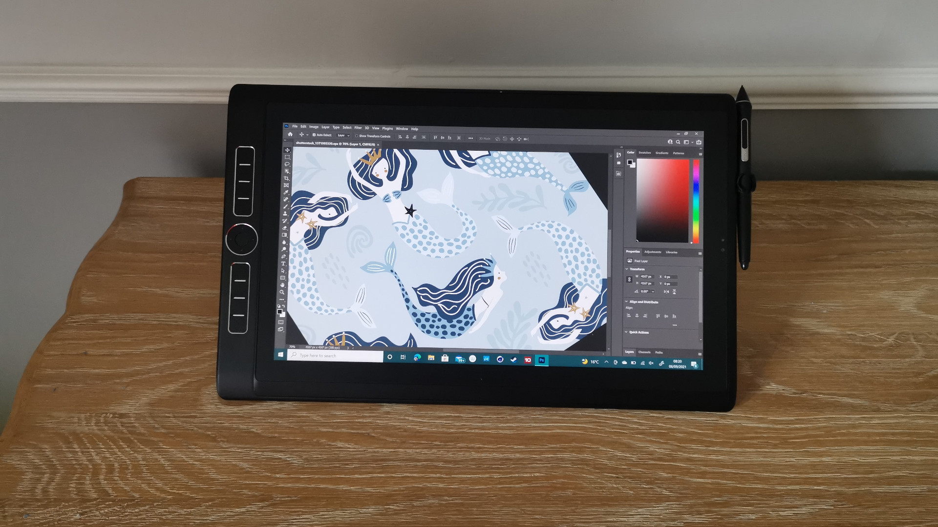 Fordward facing angle of the Wacom Mobile Studio Pro