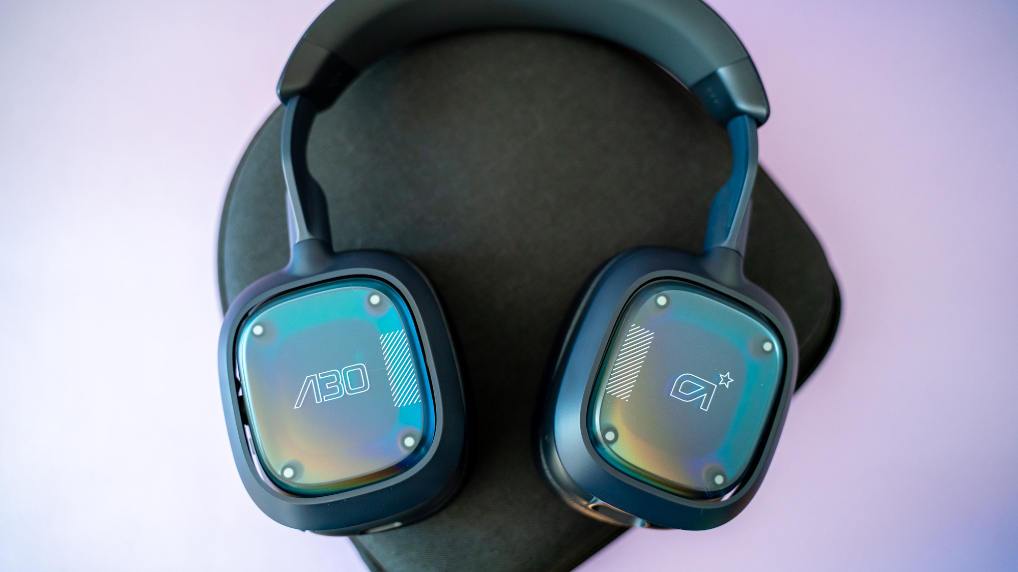 Astro A30 on a lavender desk mat