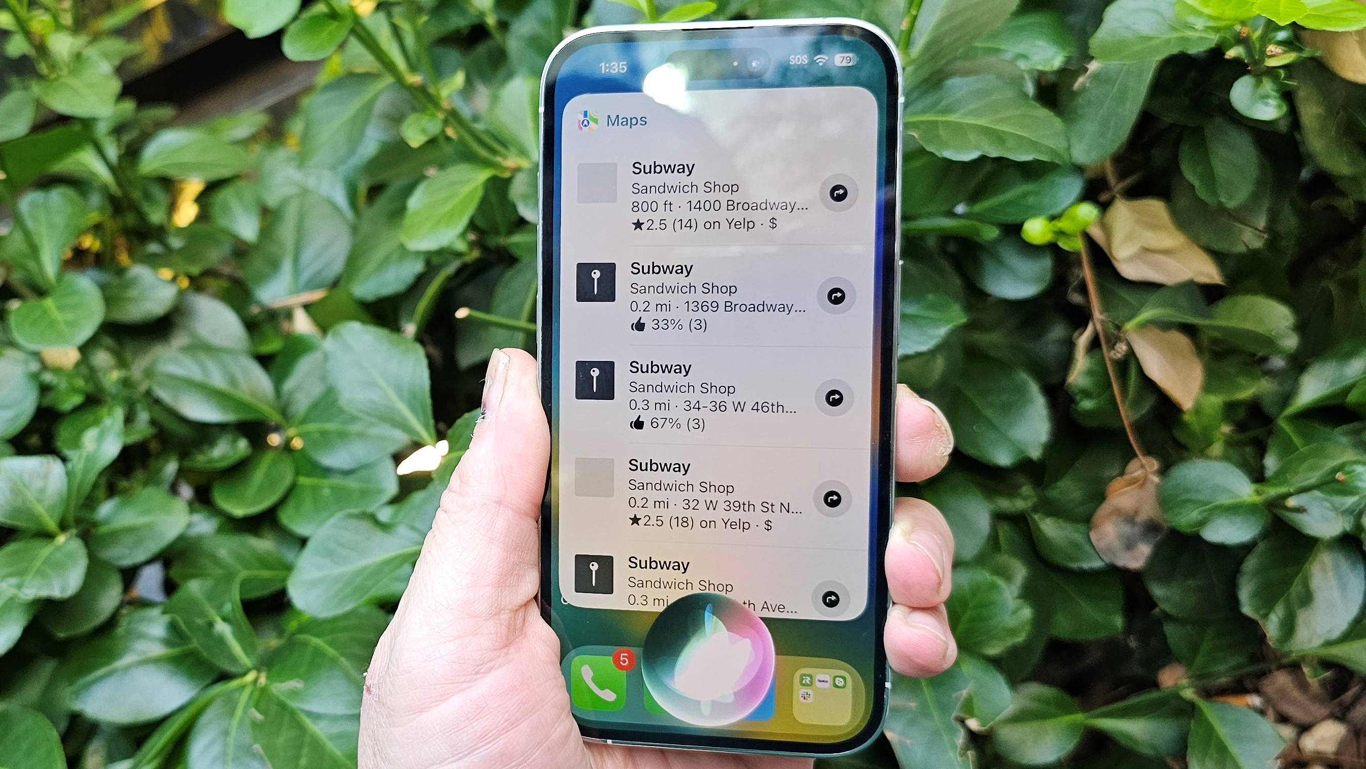 Apple iOS 17 new Siri results for Maps