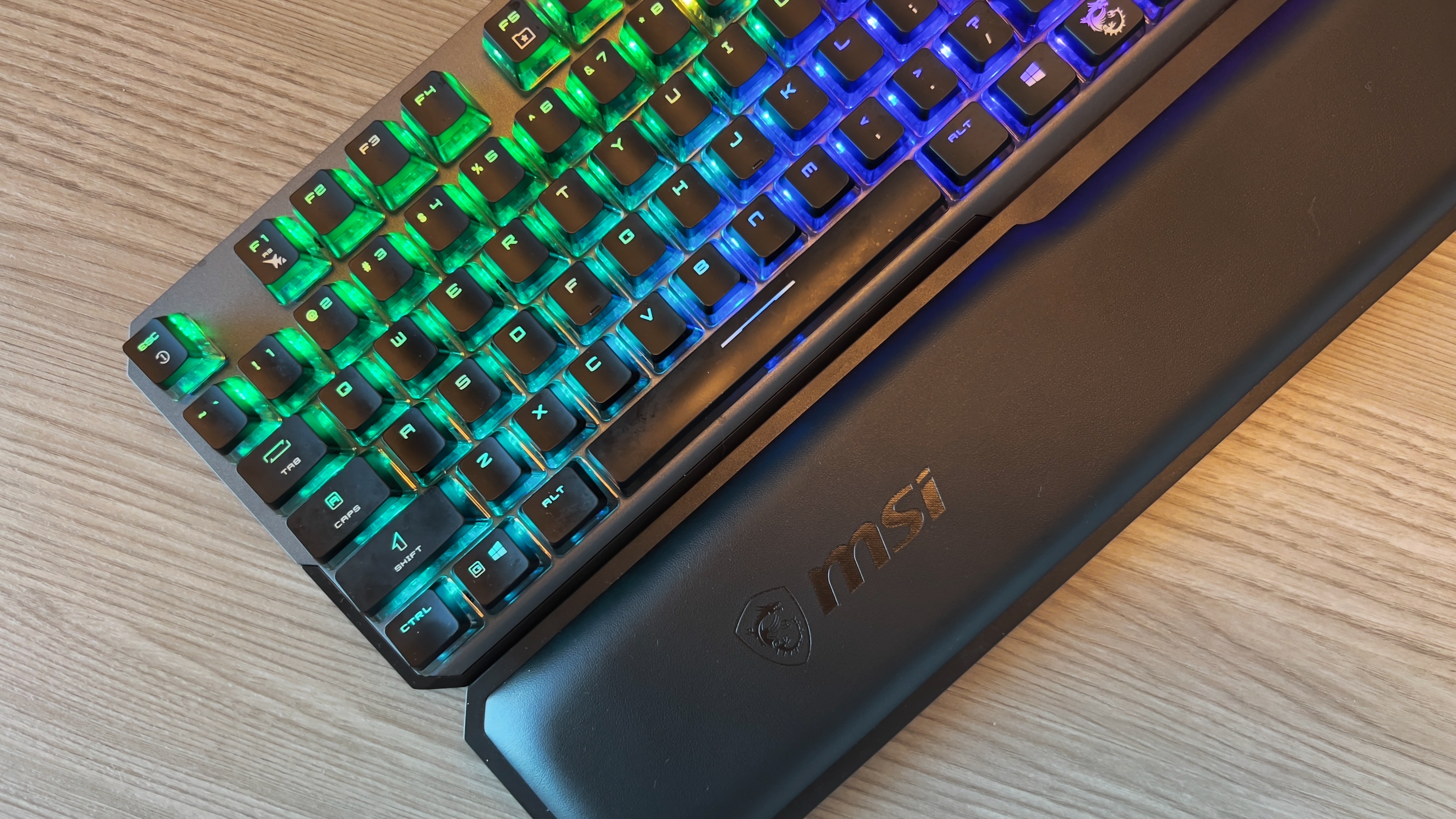 MSI Vigor GK71 Sonic on a hotel desk