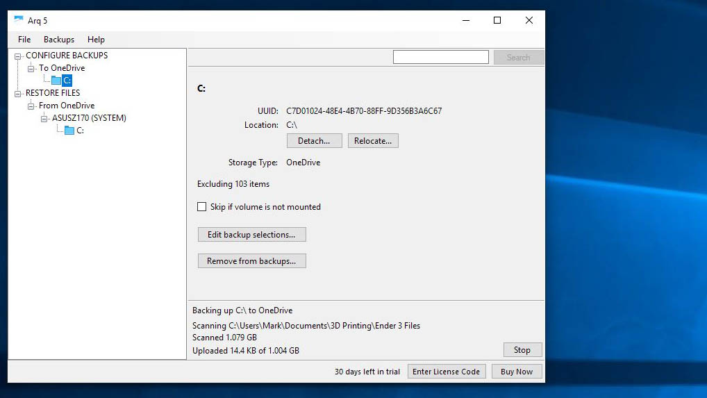 Setting up where your backups is stored is a fairly straightforward process with Arq Backup (Image Credit: Arq)