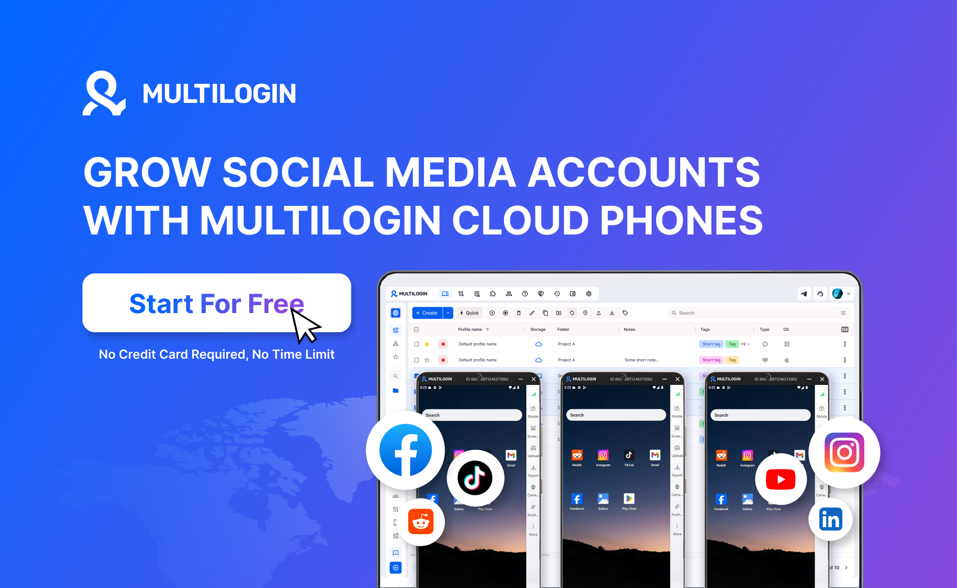 Multilogin: cloud phone platform for growing social media accounts