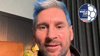 Lionel Messi with hair styled by ChatGPT.