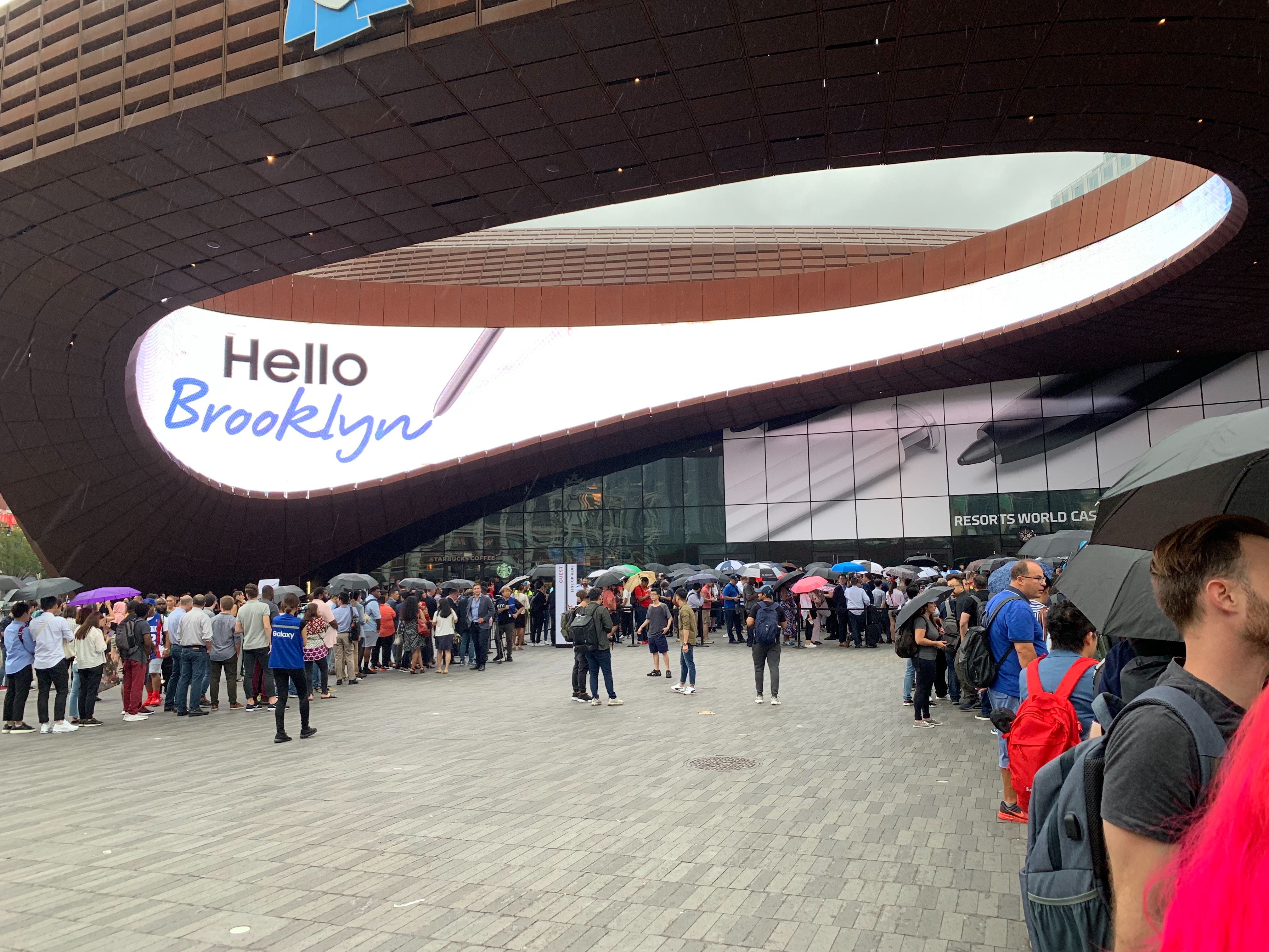 The rain won't dampen Samsung's spirits today