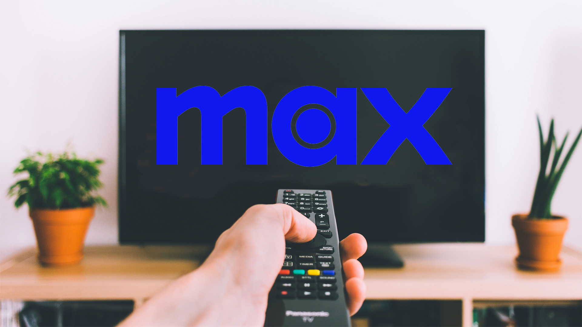 The Max streaming logo on a TV