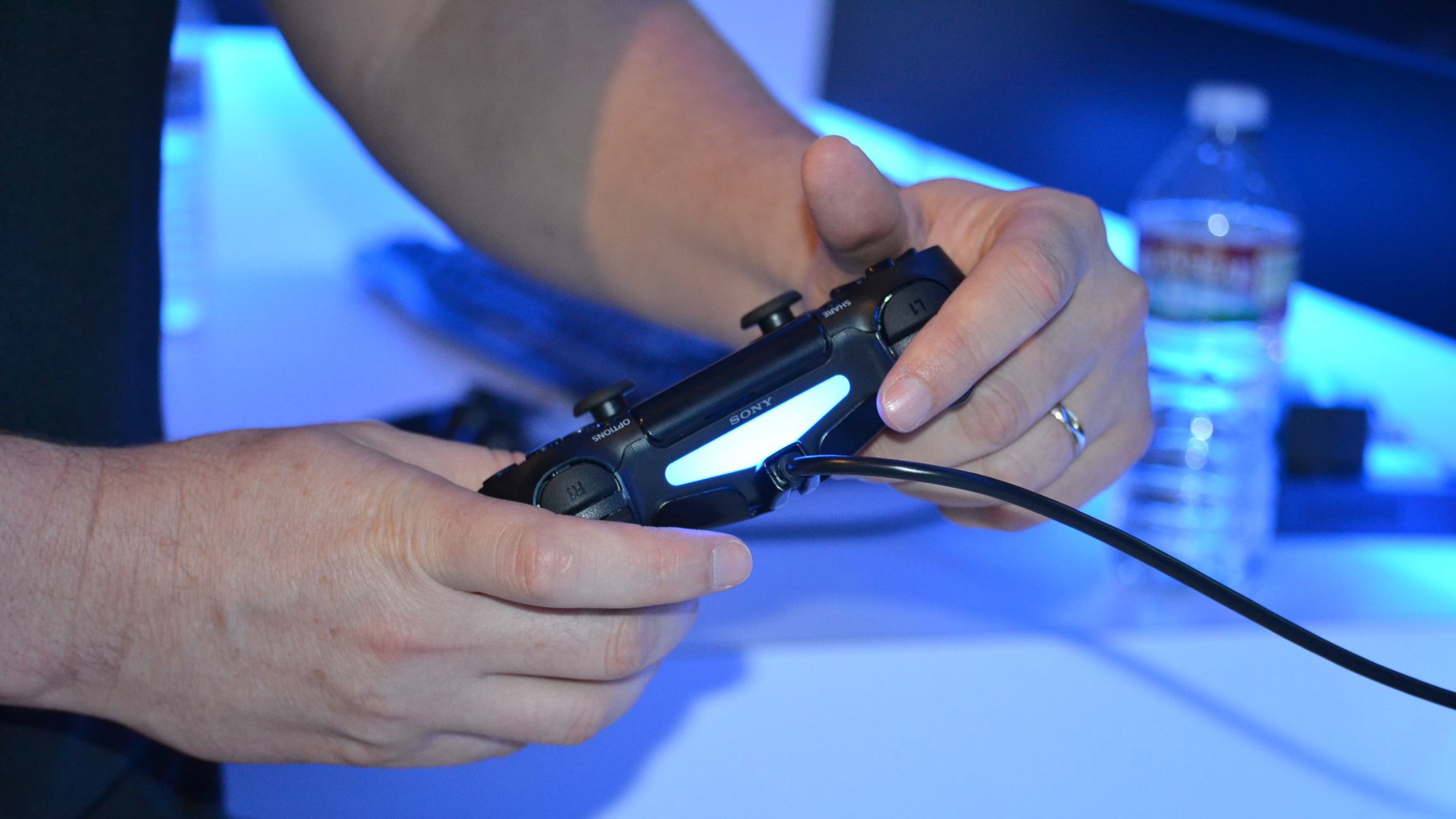 The back of this DualShock 4 is lit up