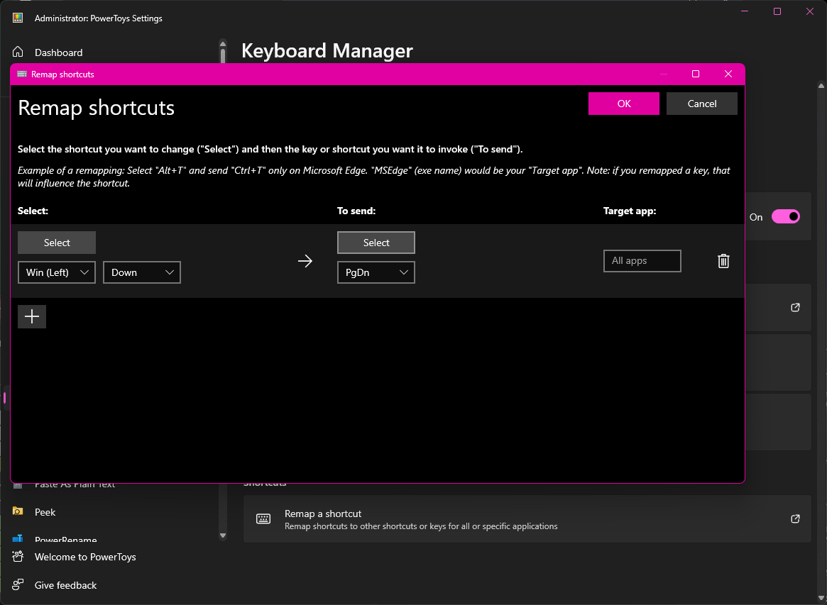 PowerToys Keyboard Manager