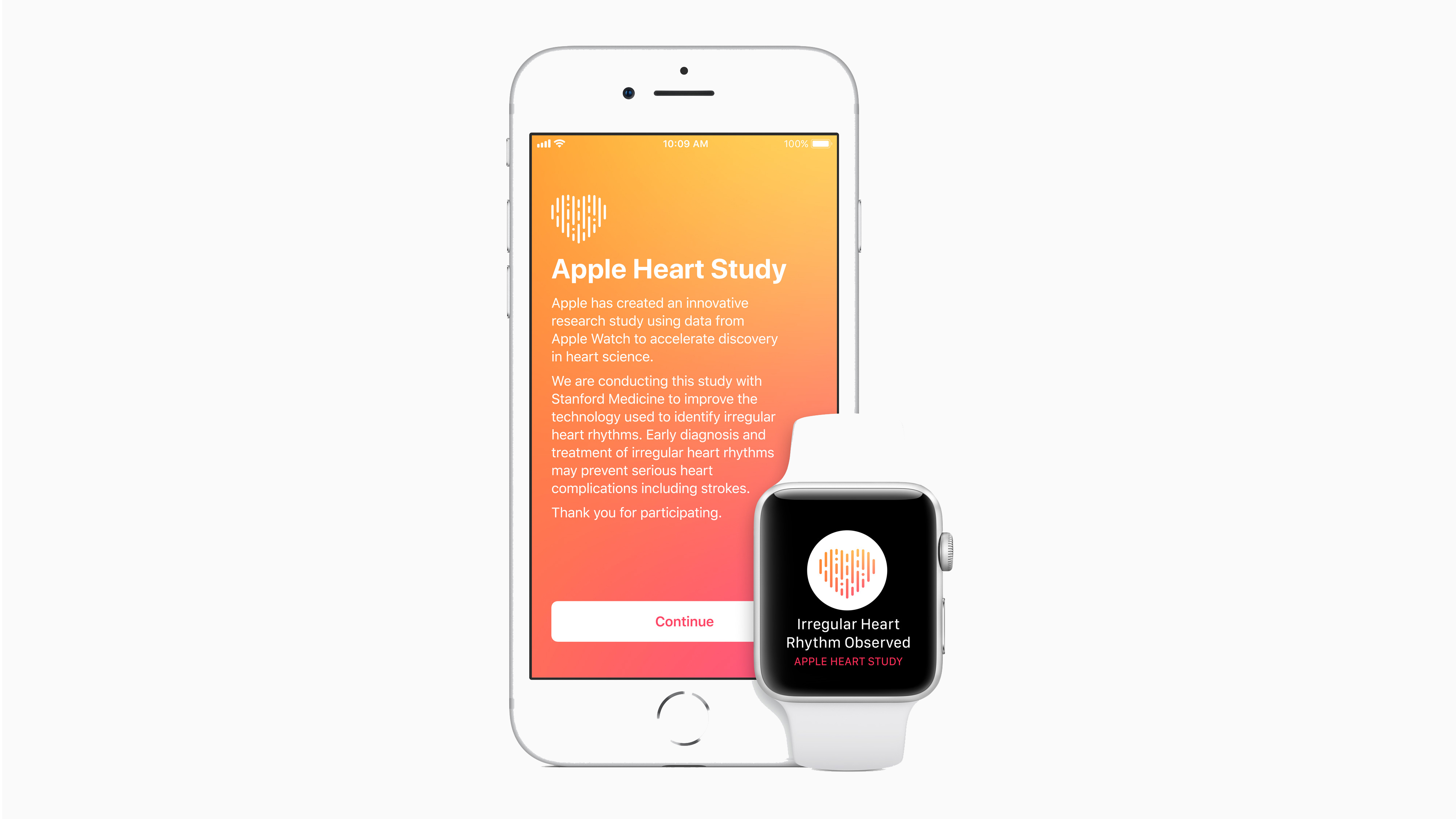 The intro screen for Apple&amp;rsquo;s heart rate study with Stanford Medicine. Credit: Apple