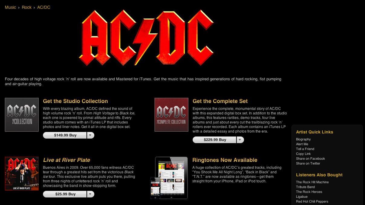 AC/DC joins iTunes