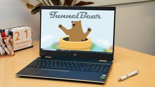 TunnelBear VPN running on a Dell XPS 13 laptop