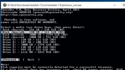 Recover deleted files