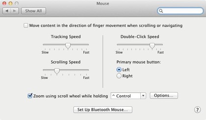 Natural scrolling