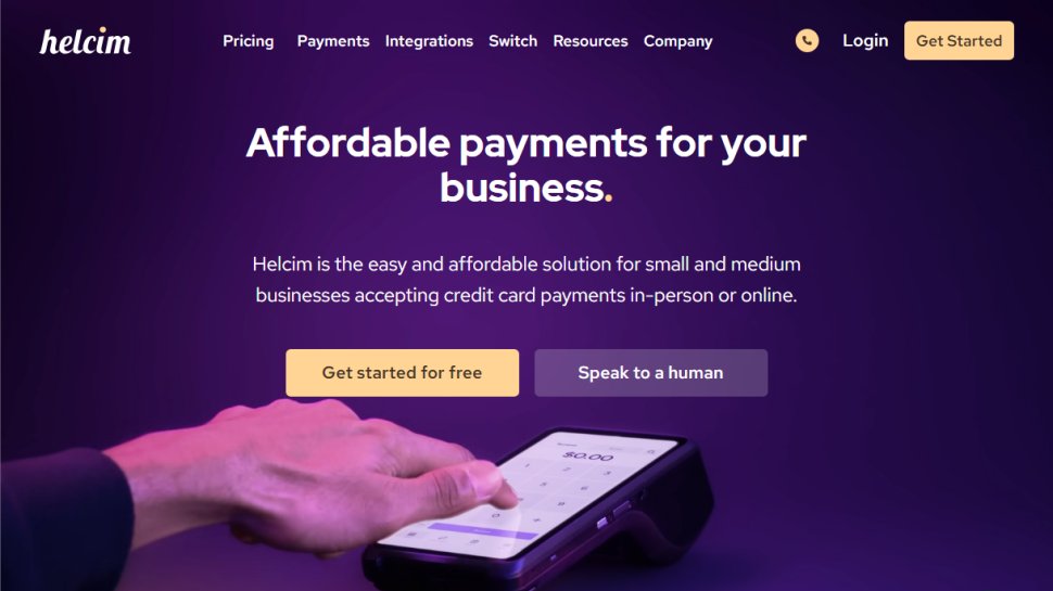 Website screenshot of Helcim (March, 2026)