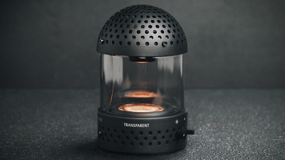 the transparent light speaker flickering