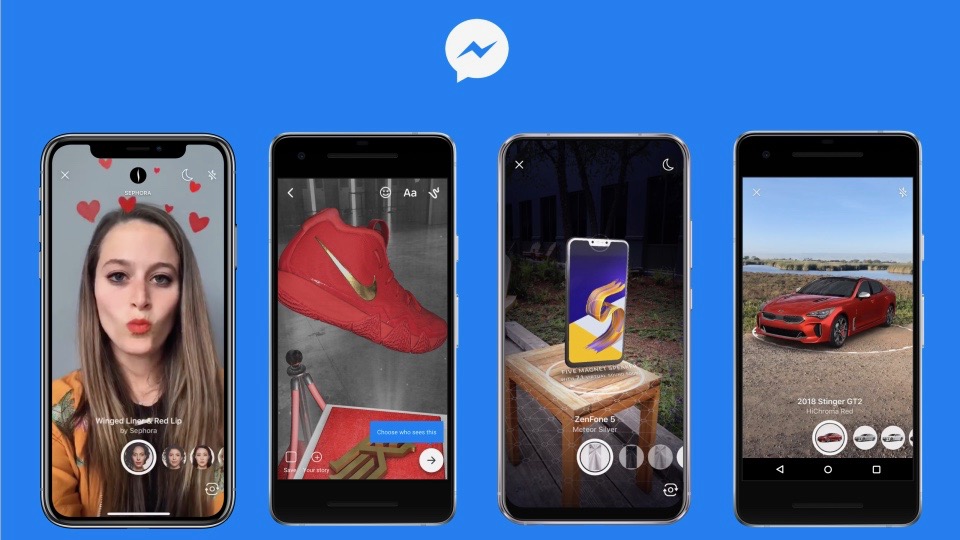 Facebook utilizes AR in its Messenger app (Image credit: Facebook)