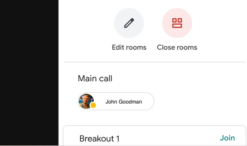 Google Meet breakout rooms