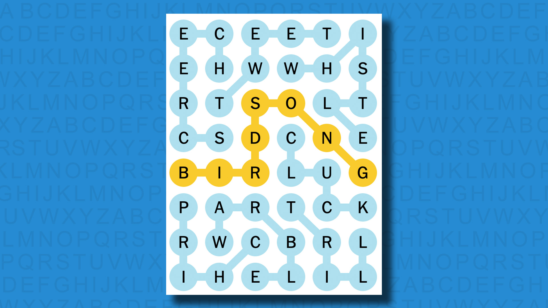 NYT Strands answers for game 86 on a blue background