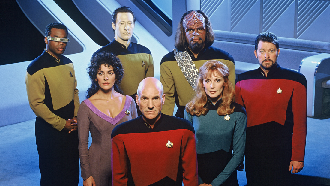 A photo of the cast of Star Trek The Next Generation