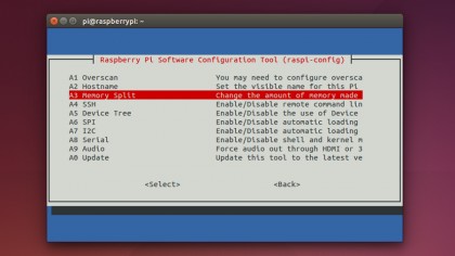 Raspi config